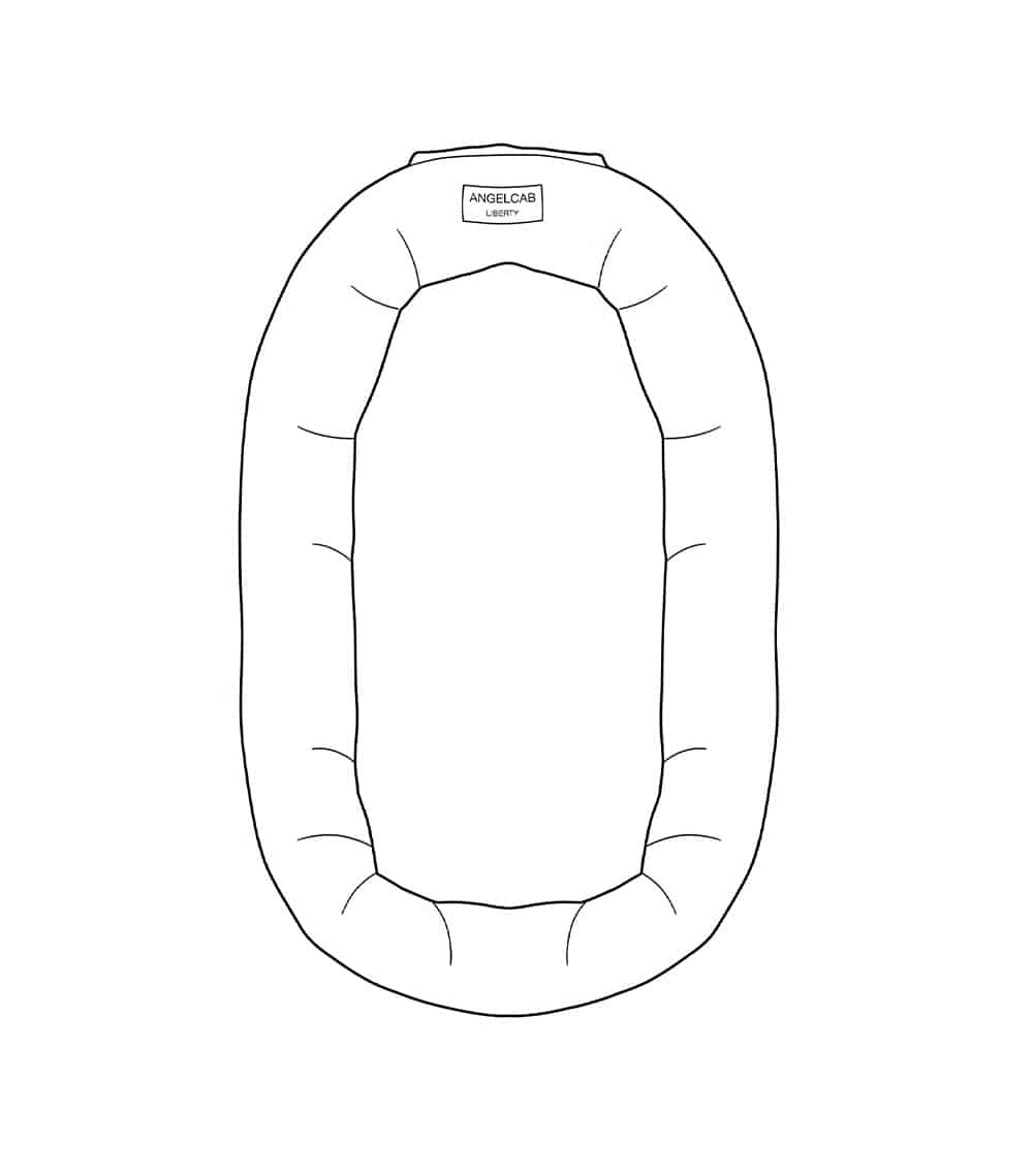 Abmessungen Babynest Made with Liberty London®: 80 × 45 cm
