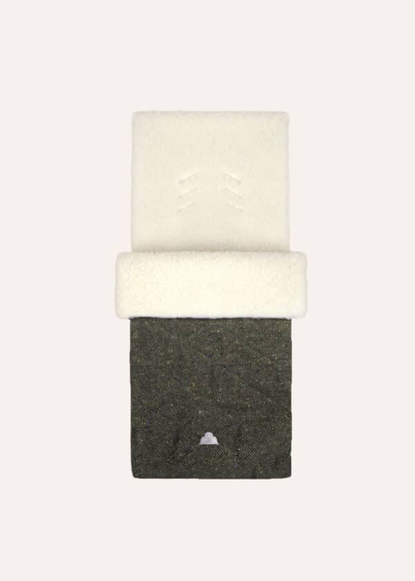 Winterfußsack Harris Tweed Grau